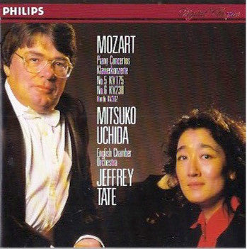 Wolfgang Amadeus Mozart, Mitsuko Uchida, English Chamber Orchestra, Jeffrey Tate : Piano Concertos No.5 KV175 / No.6 KV238 / Rondo KV382 (CD, Album)