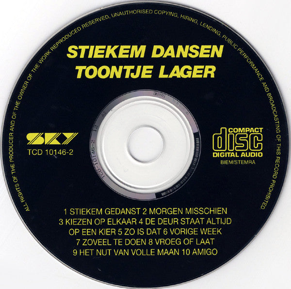 Toontje Lager : Stiekem Dansen (CD, Album)