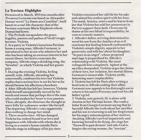 Giuseppe Verdi, Joan Sutherland, Luciano Pavarotti, Matteo Manuguerra, National Philharmonic Orchestra, Richard Bonynge : La Traviata (Highlights ∙ Sélection ∙ Auszüge) (CD, Album, RE)