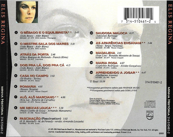 Elis Regina : Minha História (14 Sucessos ) (CD, Comp, Ltd)