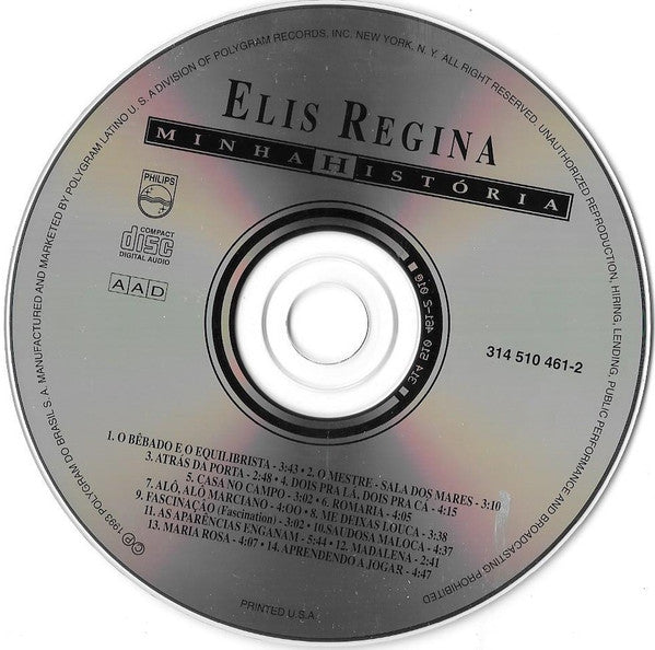 Elis Regina : Minha História (14 Sucessos ) (CD, Comp, Ltd)