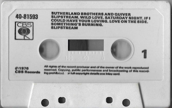 Sutherland Brothers & Quiver : Slipstream (Cass, Album)