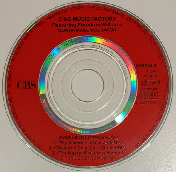 C + C Music Factory Featuring Freedom Williams : Gonna Make You Sweat (Everybody Dance Now) (CD, Mini, Maxi)