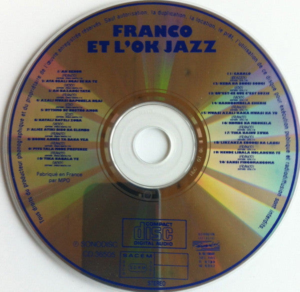 Franco Et Orchestre T.P.O.K. Jazz : Merveilles Du Passé (1958 1962) Volume II (CD, Comp)