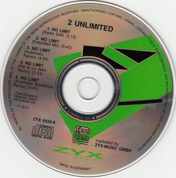 2 Unlimited : No Limit (CD, Maxi)