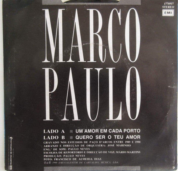 Marco Paulo : Um Amor Em Cada Porto (7", Single)