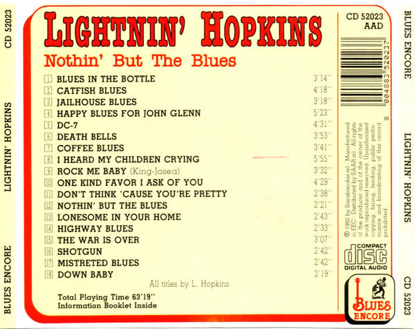 Lightnin' Hopkins : Nothin' But The Blues (CD, Comp)