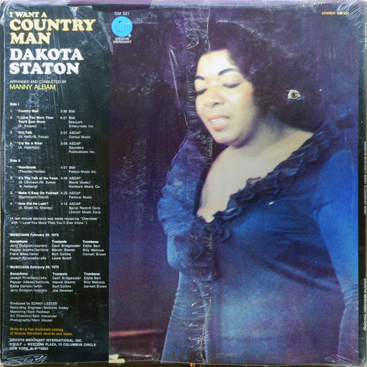 Dakota Staton : I Want A Country Man (LP, Album)