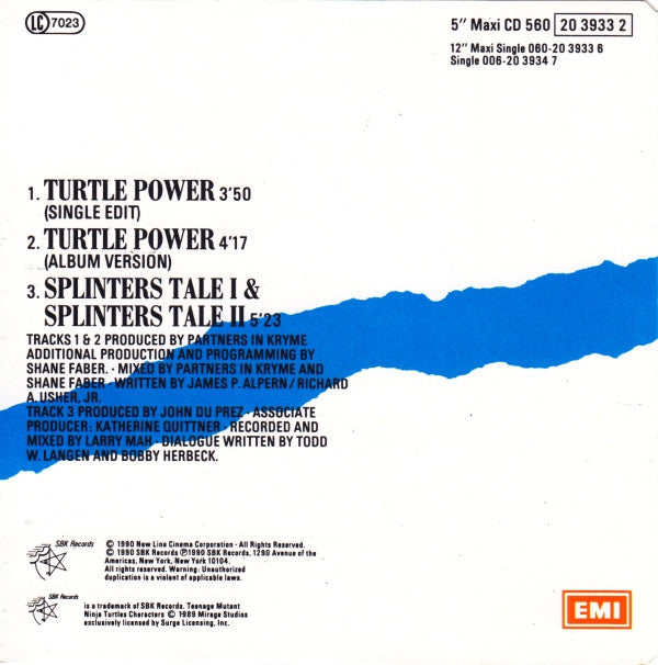 Partners In Kryme : Turtle Power (CD, Maxi)