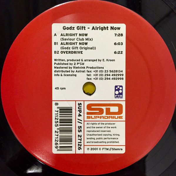 Godz Gift : Alright Now (12")