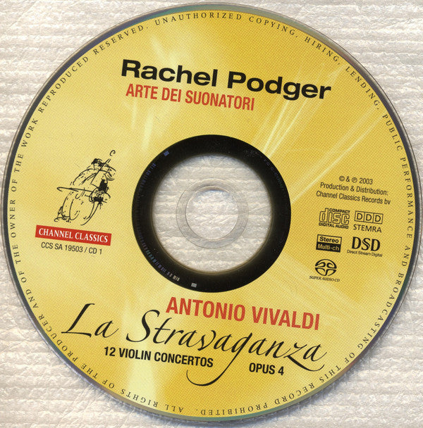 Antonio Vivaldi - Rachel Podger, Arte Dei Suonatori : La Stravaganza (12 Violin Concertos) (2xSACD, Multichannel, Album)
