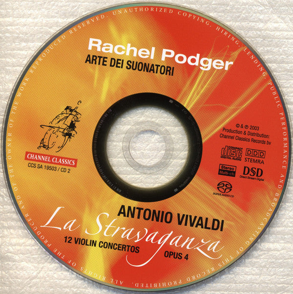 Antonio Vivaldi - Rachel Podger, Arte Dei Suonatori : La Stravaganza (12 Violin Concertos) (2xSACD, Multichannel, Album)