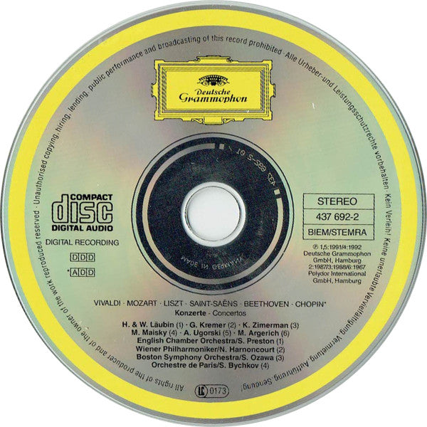 Franz Liszt, Wolfgang Amadeus Mozart, Camille Saint-Saëns, Ludwig van Beethoven : The Concerto Sampler (CD, Smplr)