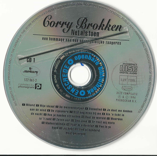Corry Brokken : Net Als Toen: Een Hommage Aan Een Onvergetelijke Zangeres (2xCD, Comp)