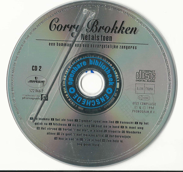 Corry Brokken : Net Als Toen: Een Hommage Aan Een Onvergetelijke Zangeres (2xCD, Comp)