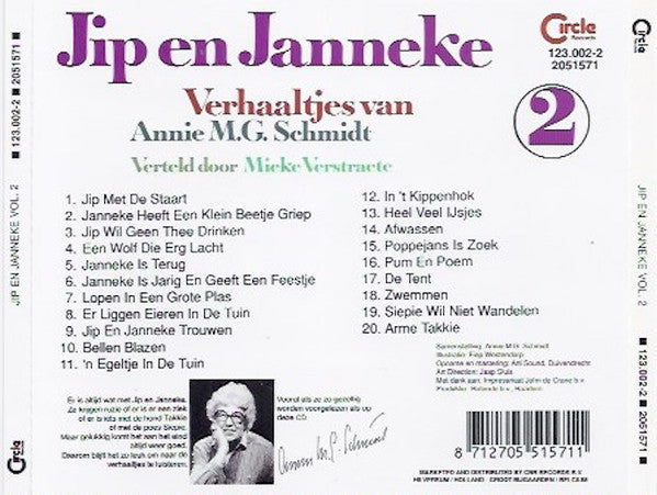 Annie M.G. Schmidt : Jip En Janneke 2 - Verhaaltjes Van Annie M.G. Schmidt (CD)