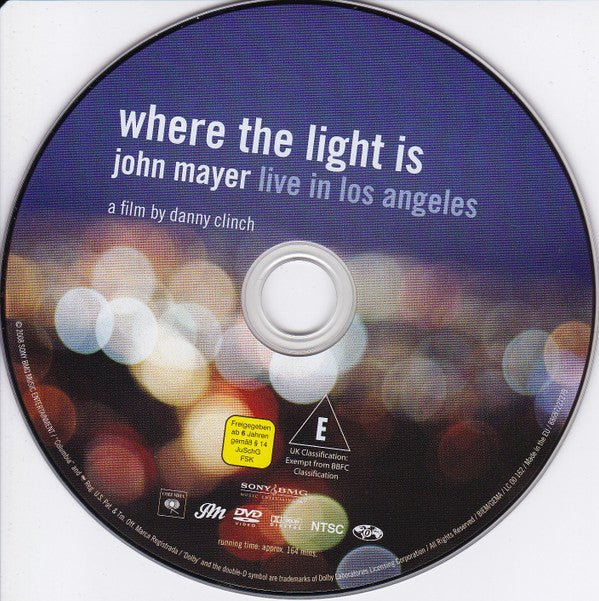 John Mayer : Where The Light Is: John Mayer Live In Los Angeles (DVD-V, Multichannel, NTSC)
