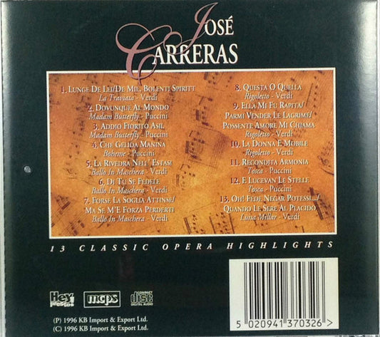 José Carreras : 13 Classic Opera Highlights (CD, Comp)