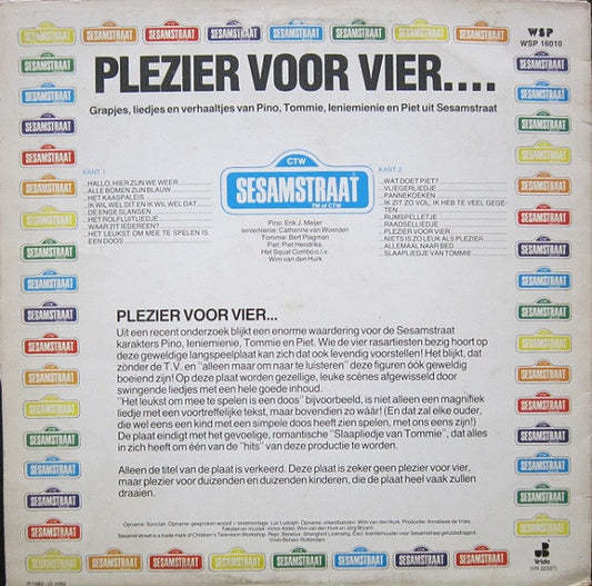 Sesamstraat : Plezier Voor Vier... (LP, Album)