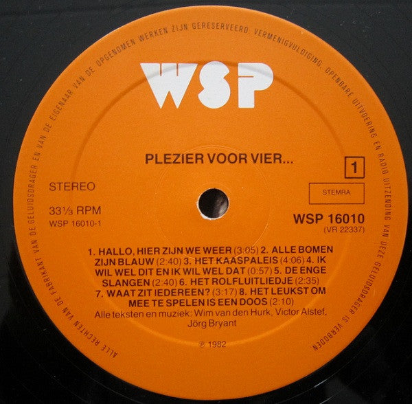 Sesamstraat : Plezier Voor Vier... (LP, Album)