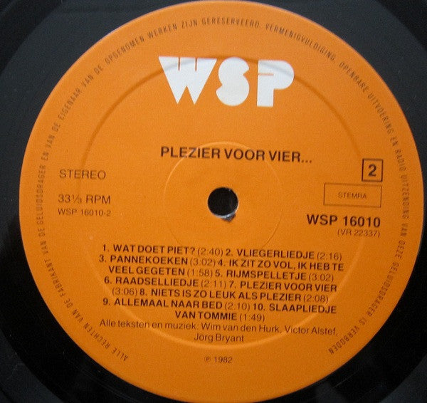 Sesamstraat : Plezier Voor Vier... (LP, Album)
