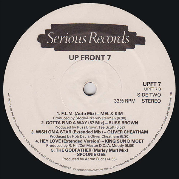 Various : Upfront 7 (Chilled in Heaven) (LP, Comp)