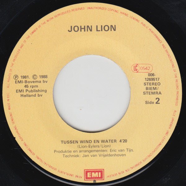 Johnny Lion : Alleen In Dallas (7", Single, RE)