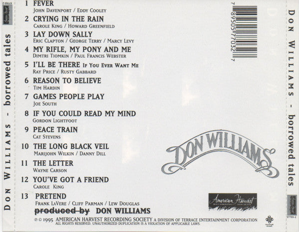Don Williams (2) : Borrowed Tales (CD, Album)