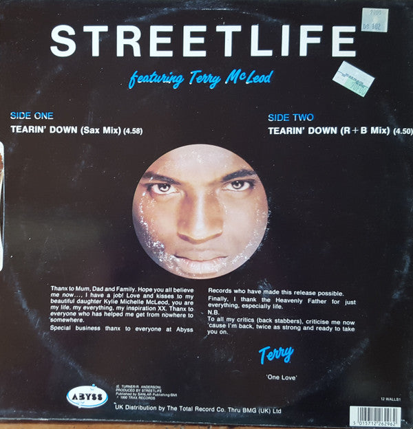 Streetlife (2) Featuring Terry McLeod : Tearin' Down (12", Maxi)
