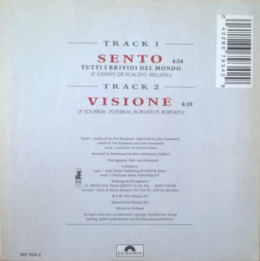 Marco Borsato : Sento (CD, Single)