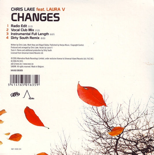 Chris Lake Feat. Laura V : Changes (CD, Maxi)