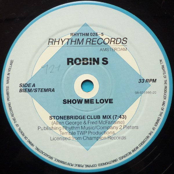 Robin S. : Show  Me Love (12", Single)