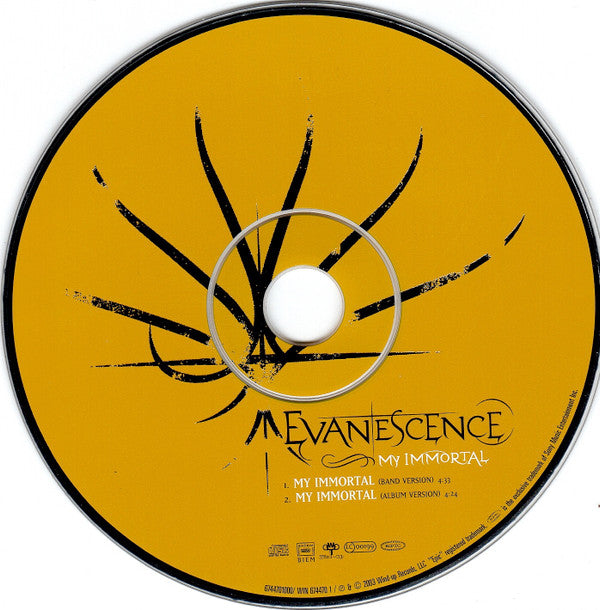 Evanescence : My Immortal (CD, Single, Car)