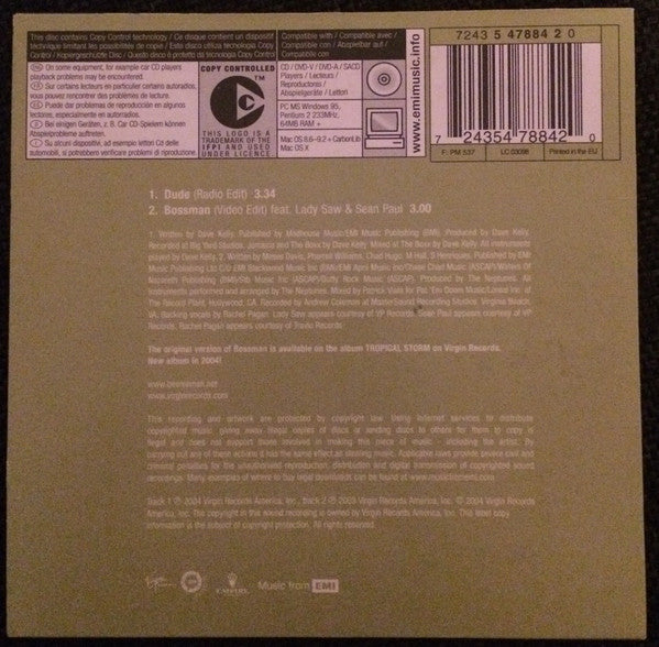 Beenie Man : Dude (CD, Single)