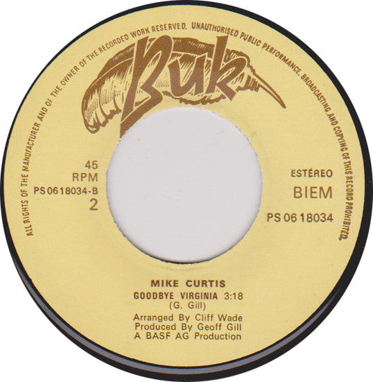 Mike Curtis (10) : Won't You Love Me Tonight (7", Single)