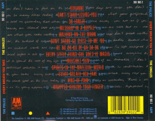 The Police : Every Breath You Take (The Singles) (CD, Comp)