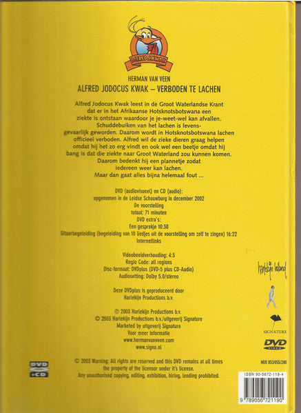 Herman van Veen, Harald Siepermann : Alfred J. Kwak: Verboden Te Lachen (Hybrid, DVDplus, Boo)