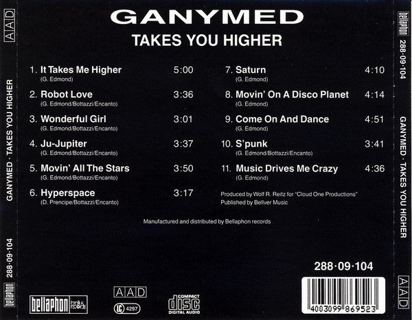 Ganymed : Takes You Higher (CD, Album, RE)