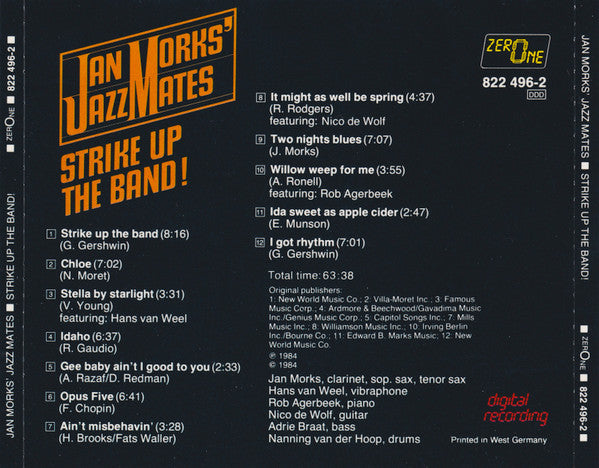 Jan Morks' Jazz Mates : Strike Up The Band! (CD, Album)