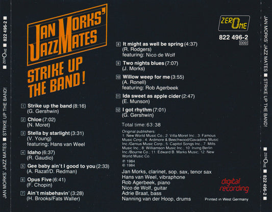 Jan Morks' Jazz Mates : Strike Up The Band! (CD, Album)