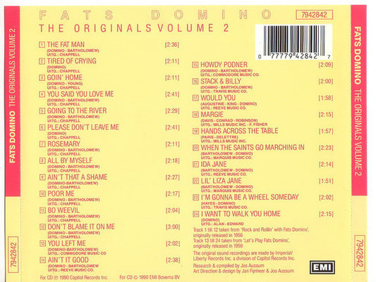 Fats Domino : The Originals Volume 2 (CD, Comp)