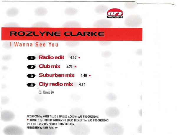 Rozlyne Clarke : I Wanna See You (CD, Maxi)