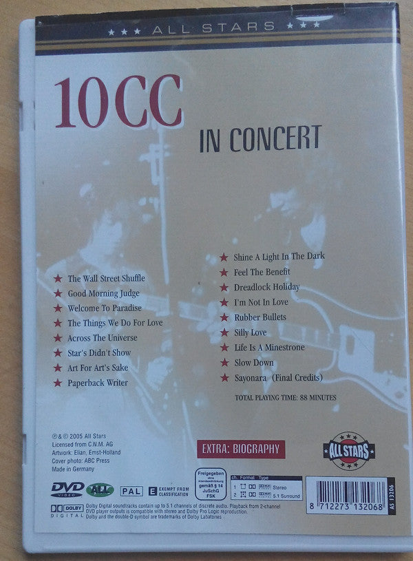 10cc : The Wall Street Shuffle  (DVD, PAL, 5.1)
