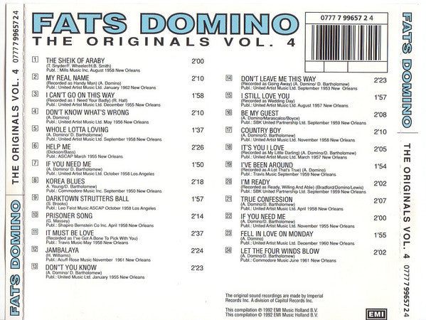 Fats Domino : The Originals Vol. 4 (CD, Comp)