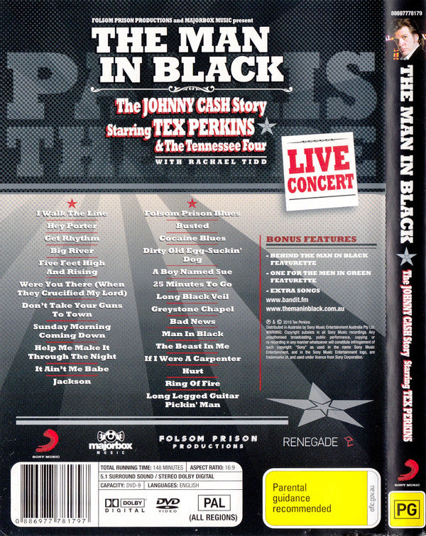 Tex Perkins And The Tennessee Four With Rachael Tidd : The Man In Black: The Johnny Cash Story (DVD-V)