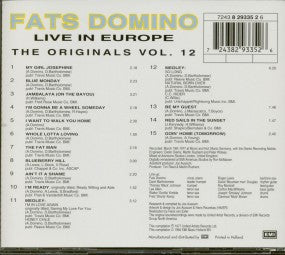 Fats Domino : The Originals Vol. 12 Live In Europe (CD, Album, RE)
