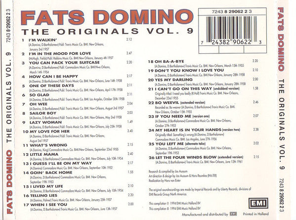 Fats Domino : The Originals Vol. 9 (CD, Comp)
