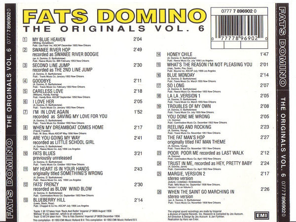 Fats Domino : The Originals Vol. 6  (CD, Comp)