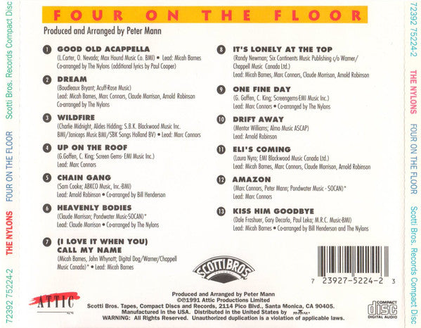 The Nylons : 4 On The Floor (Live In Concert) (CD, Album)