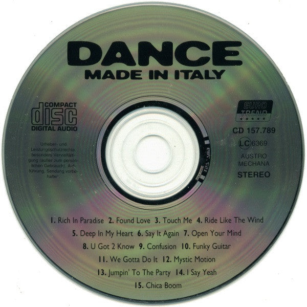 Various : Dance Made In Italy (CD, Comp)
